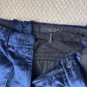 Rag & Bone Women’s Navy Velvet Pants size 10